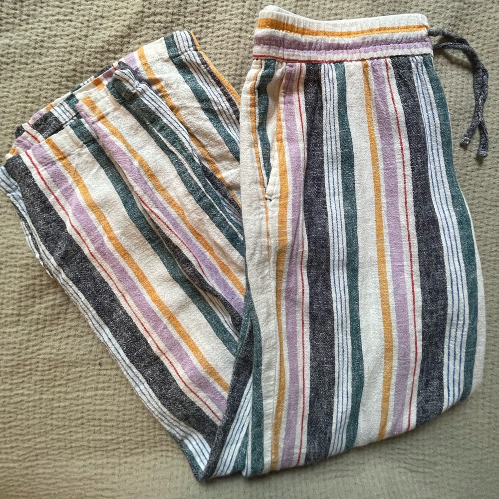 Striped linen blend Old Navy pants